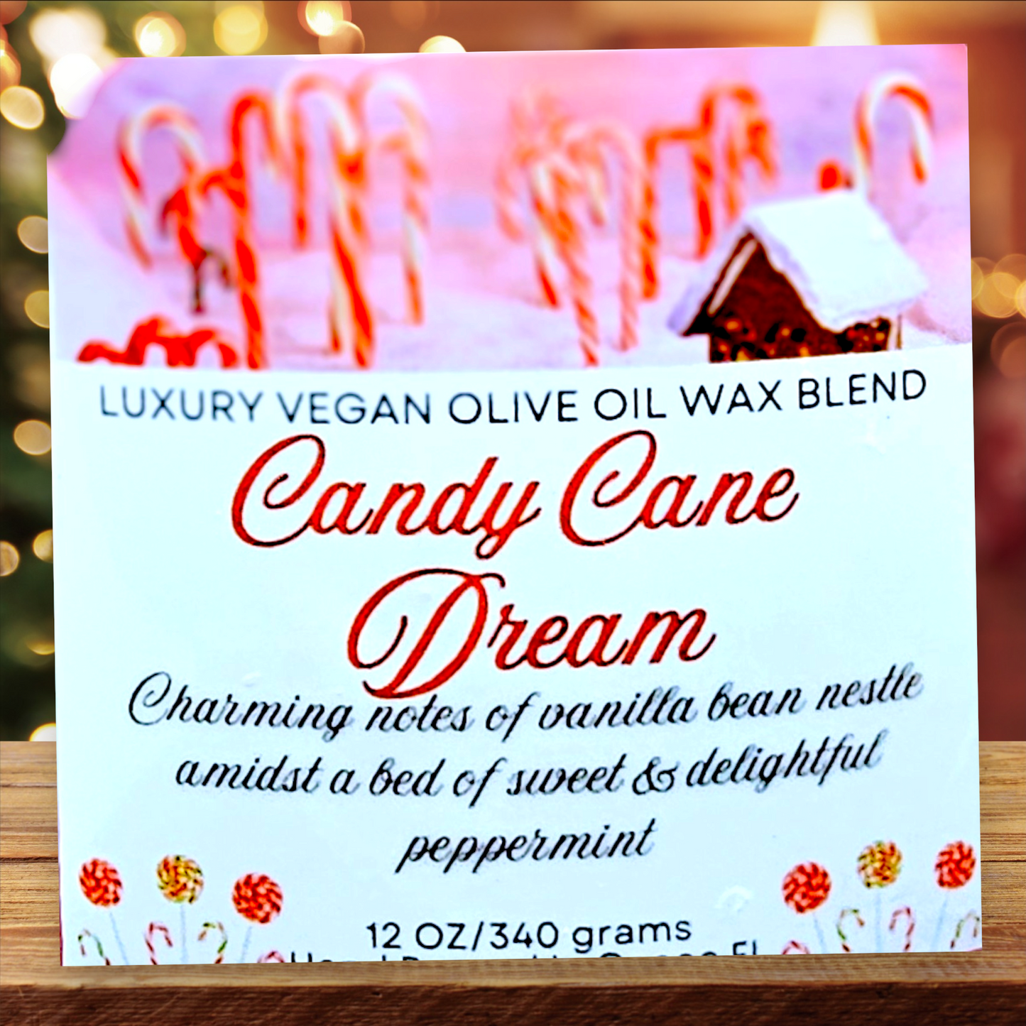 CANDY CANE LUXURY ORGANIC VEGAN CANDLE