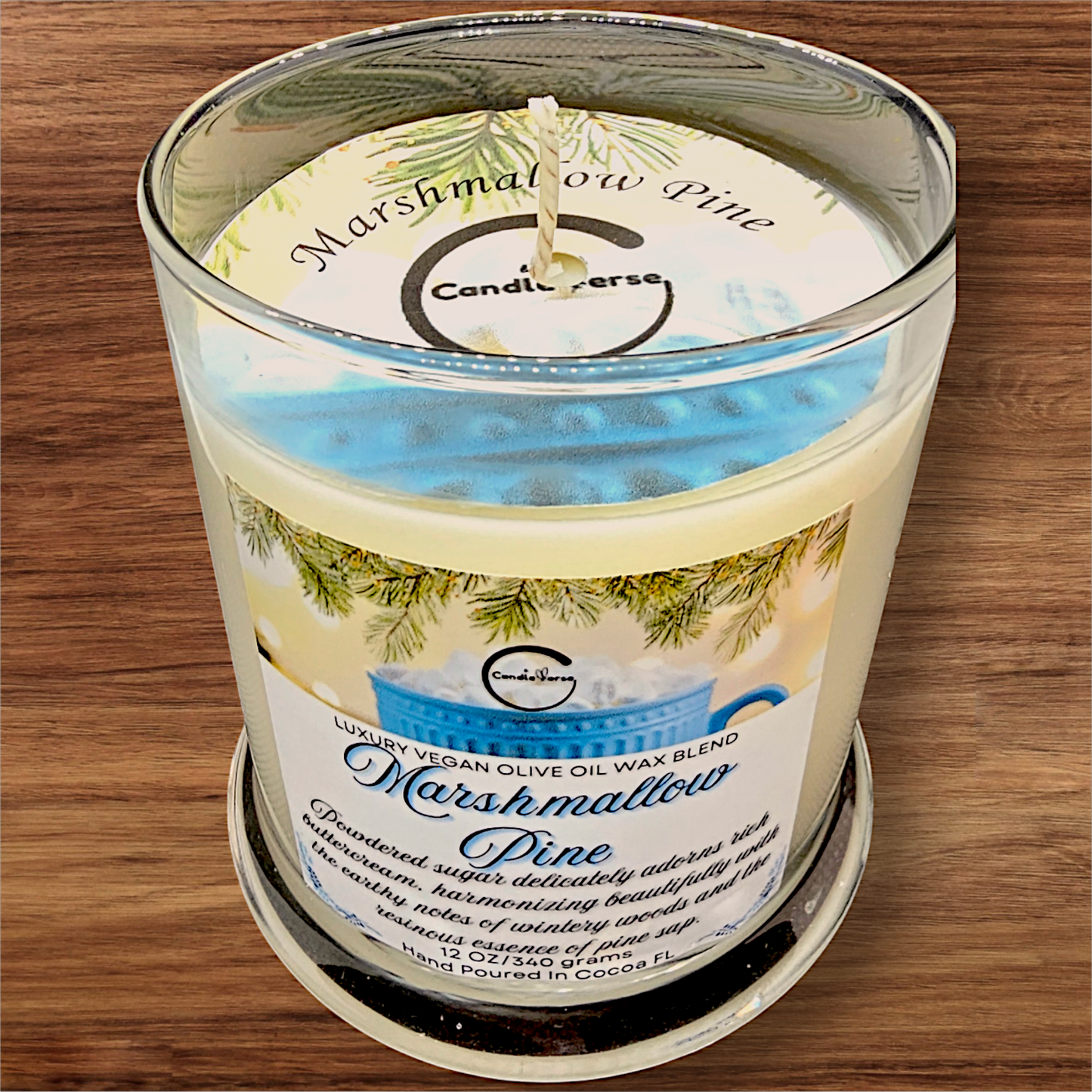 MARSHMALLOW PINE LUXURY ORGANIC VEGAN CANDLE